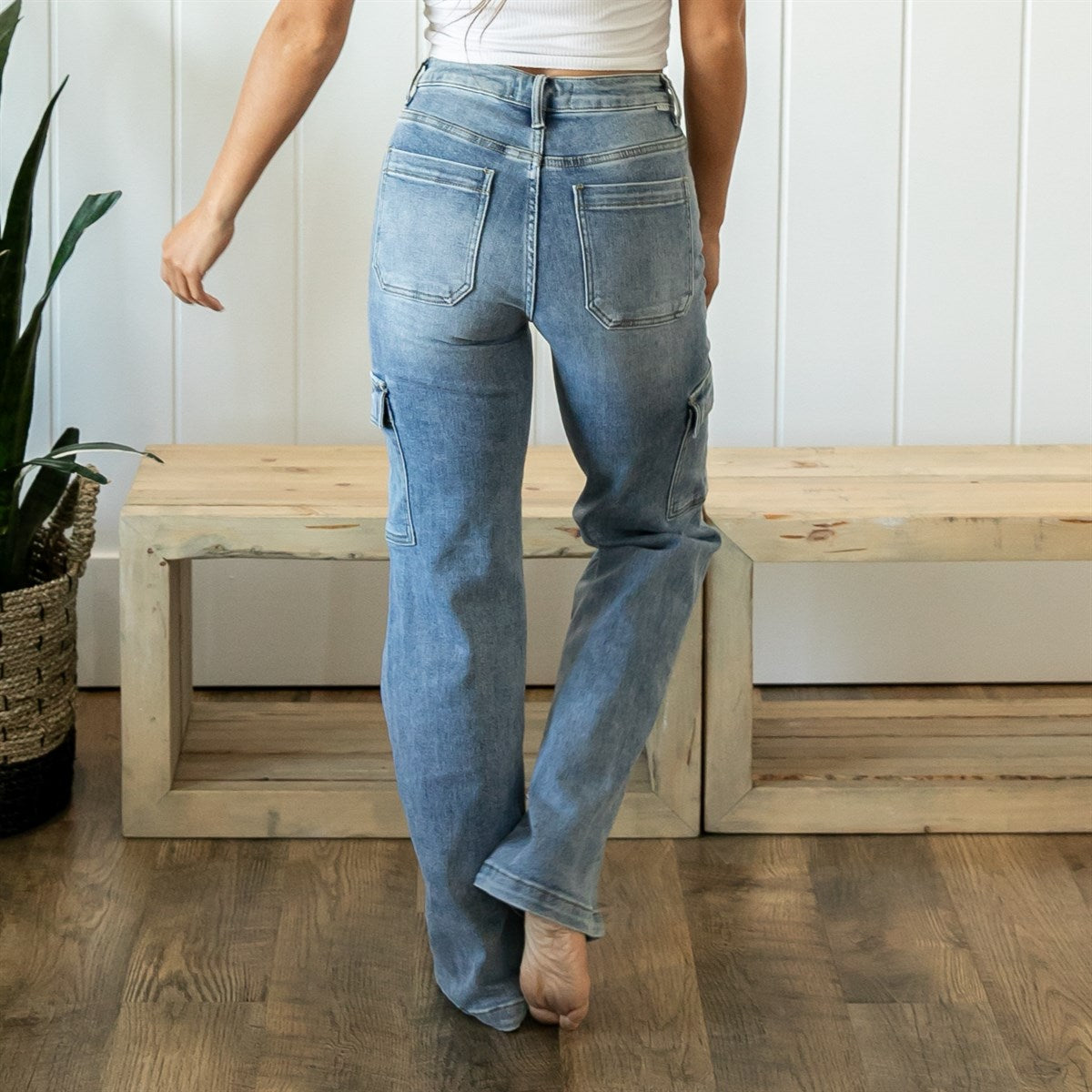 Risen Cargo Wide Leg Denim