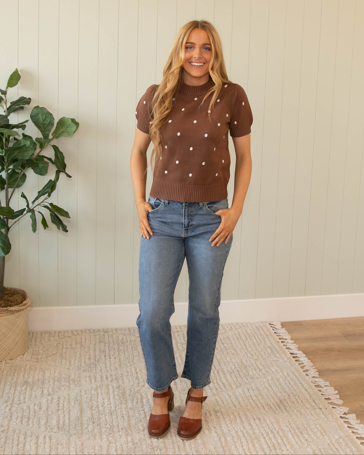 Kelly Knit Top - Chestnut