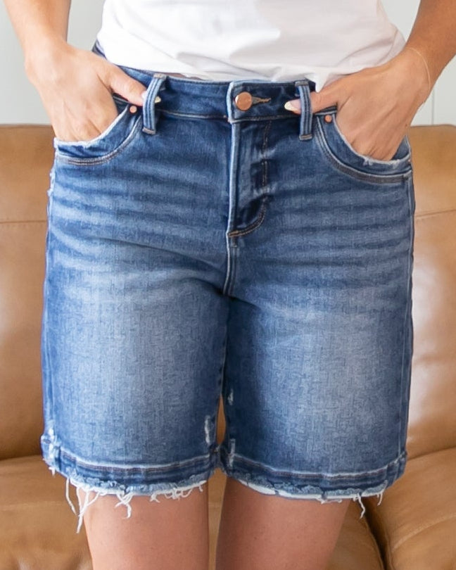 Risen Dark Faded Bermuda Shorts