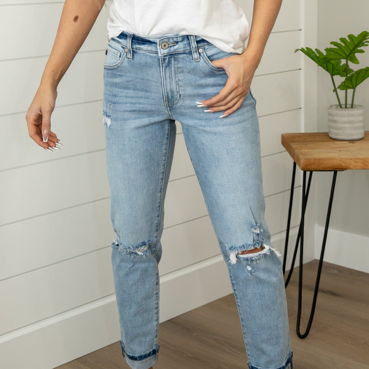 KanCan Mid Rise Boyfriend Jeans