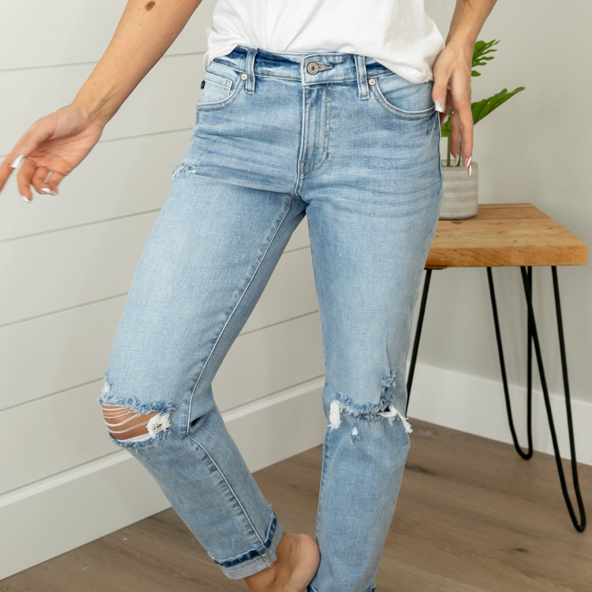KanCan Mid Rise Boyfriend Jeans