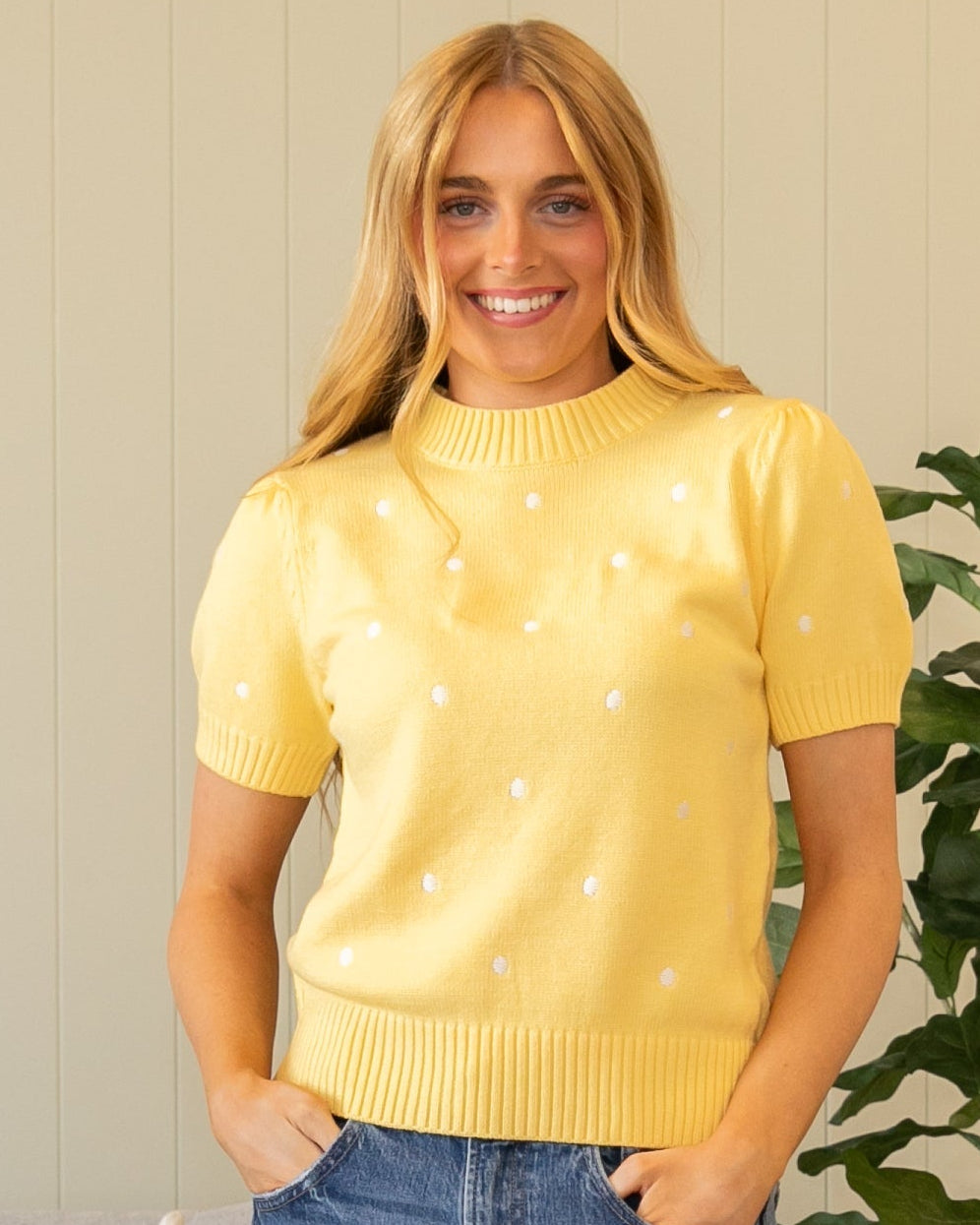 Kelly Knit Top - Yellow