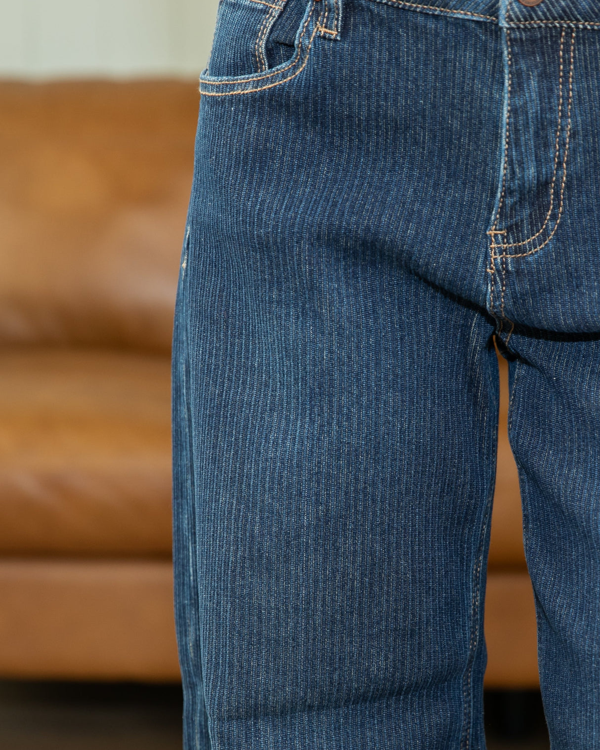 Risen Slouchy Crop Barrel Textured Jeans