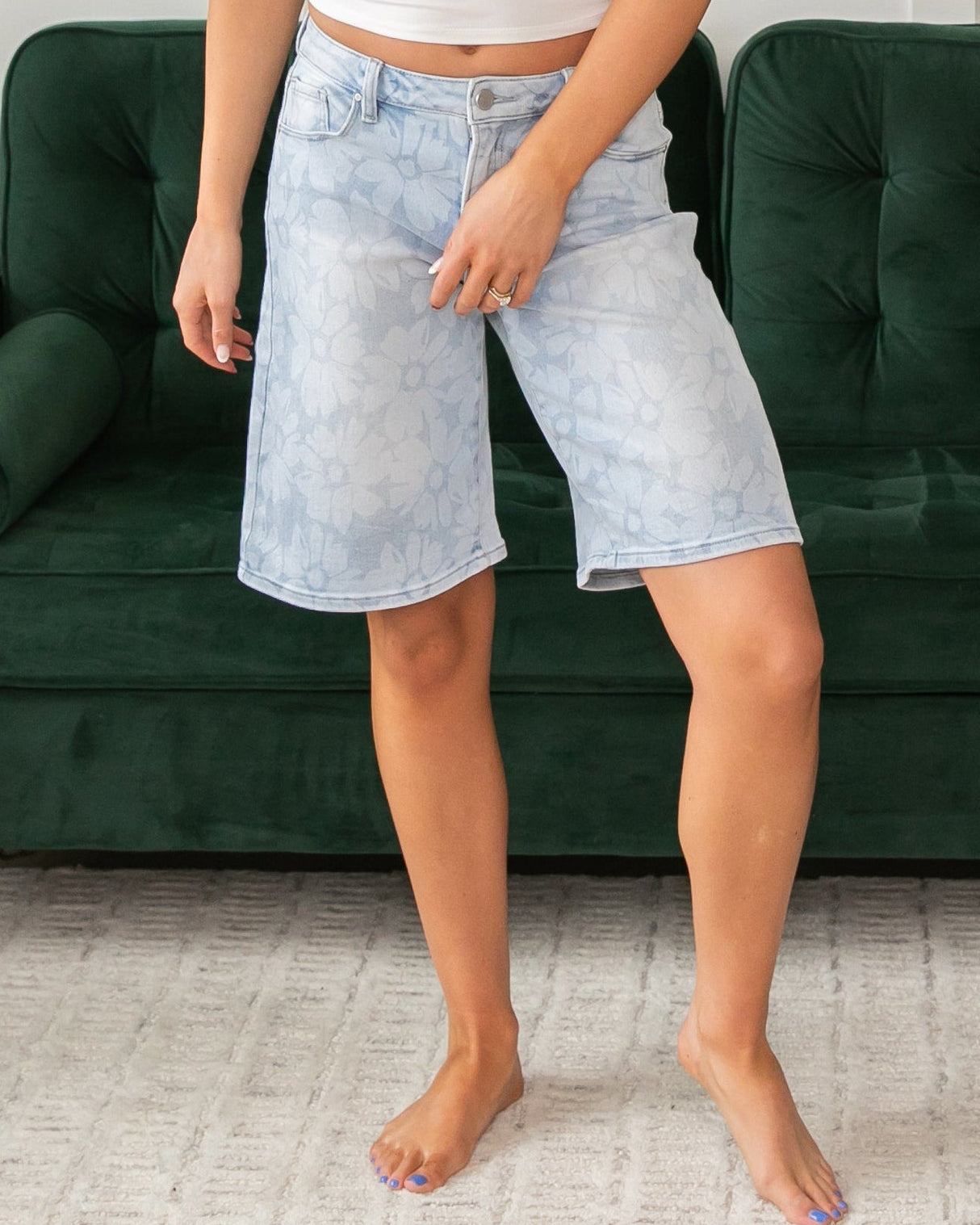 Risen Floral Slouchy Bermudas