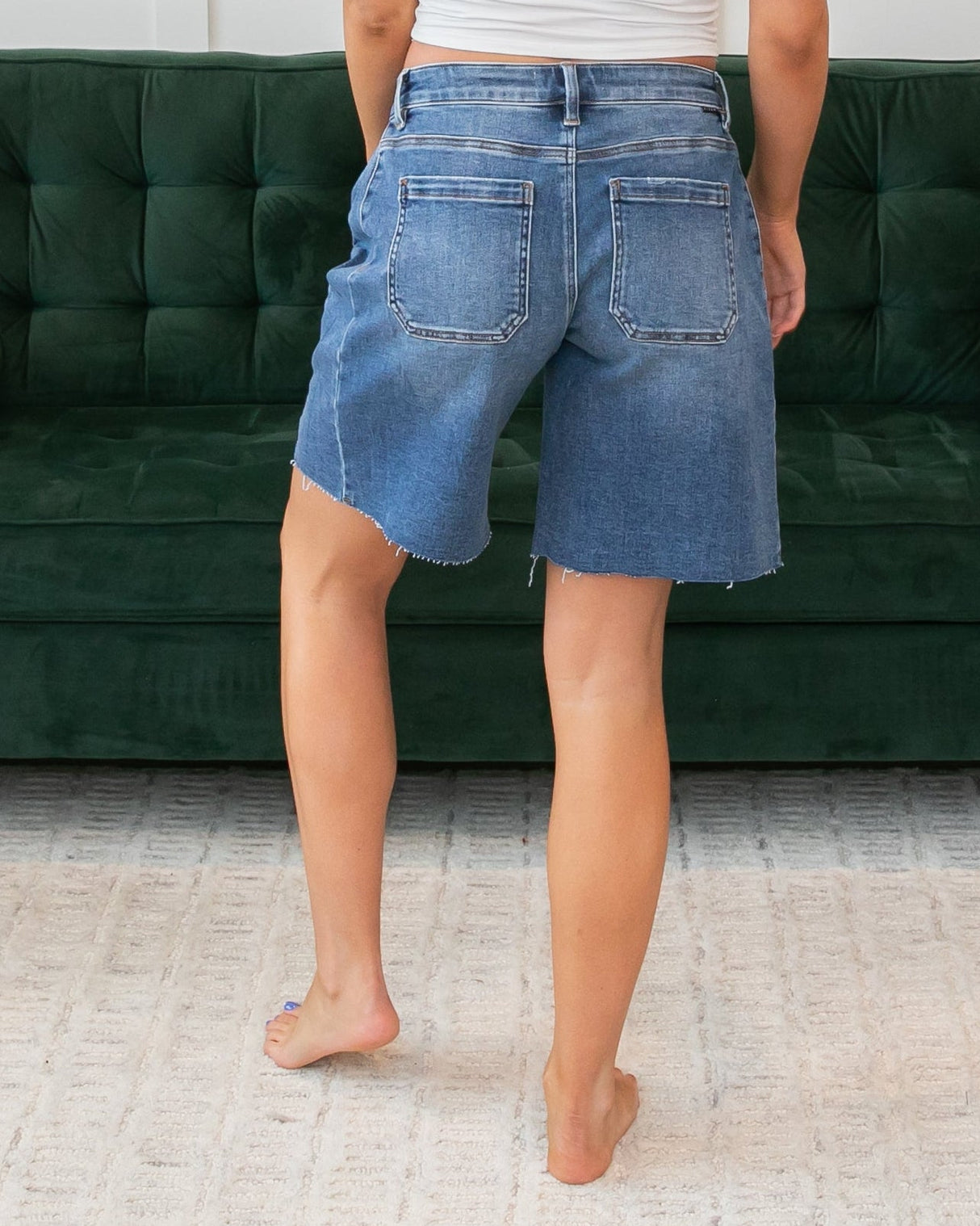 Risen Side Pleat Bermudas