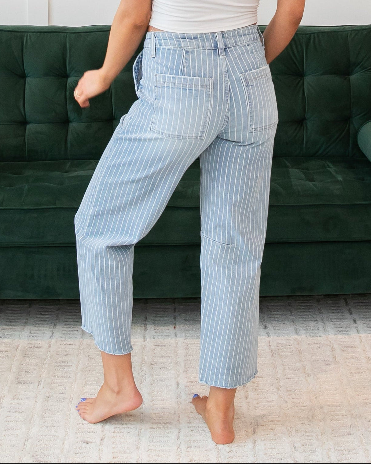 Vervet Stripe Barrel Jeans