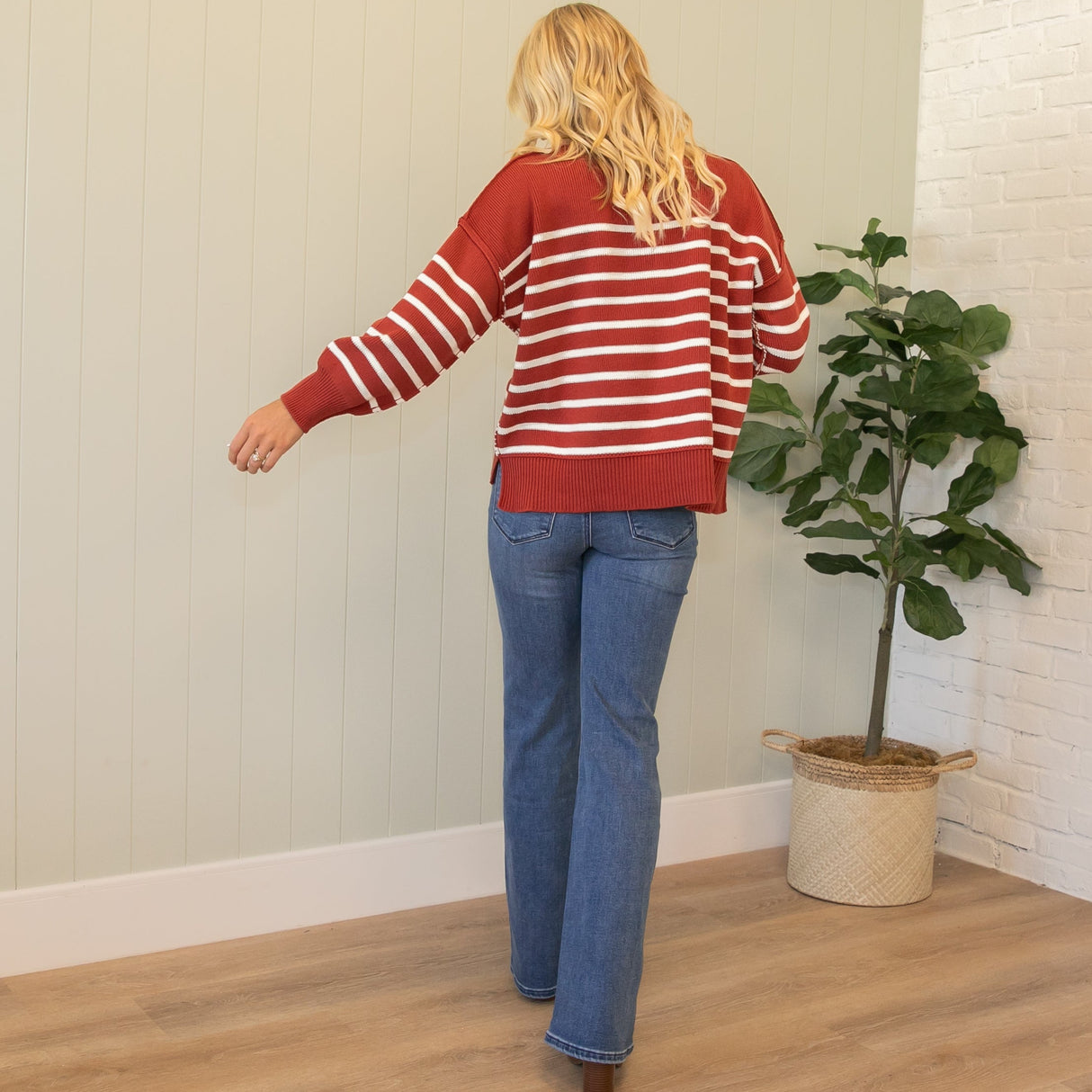 KanCan High Rise Double Button Wide Flare Jeans