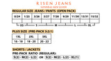 Risen High Rise Front Seam Wide Leg Jeans