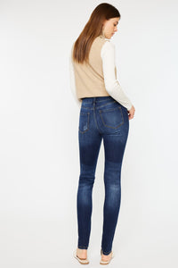 KanCan High Rise Dark Wash Button Fly Super Skinny Jeans