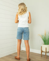 Collins Ribbed Tank - White