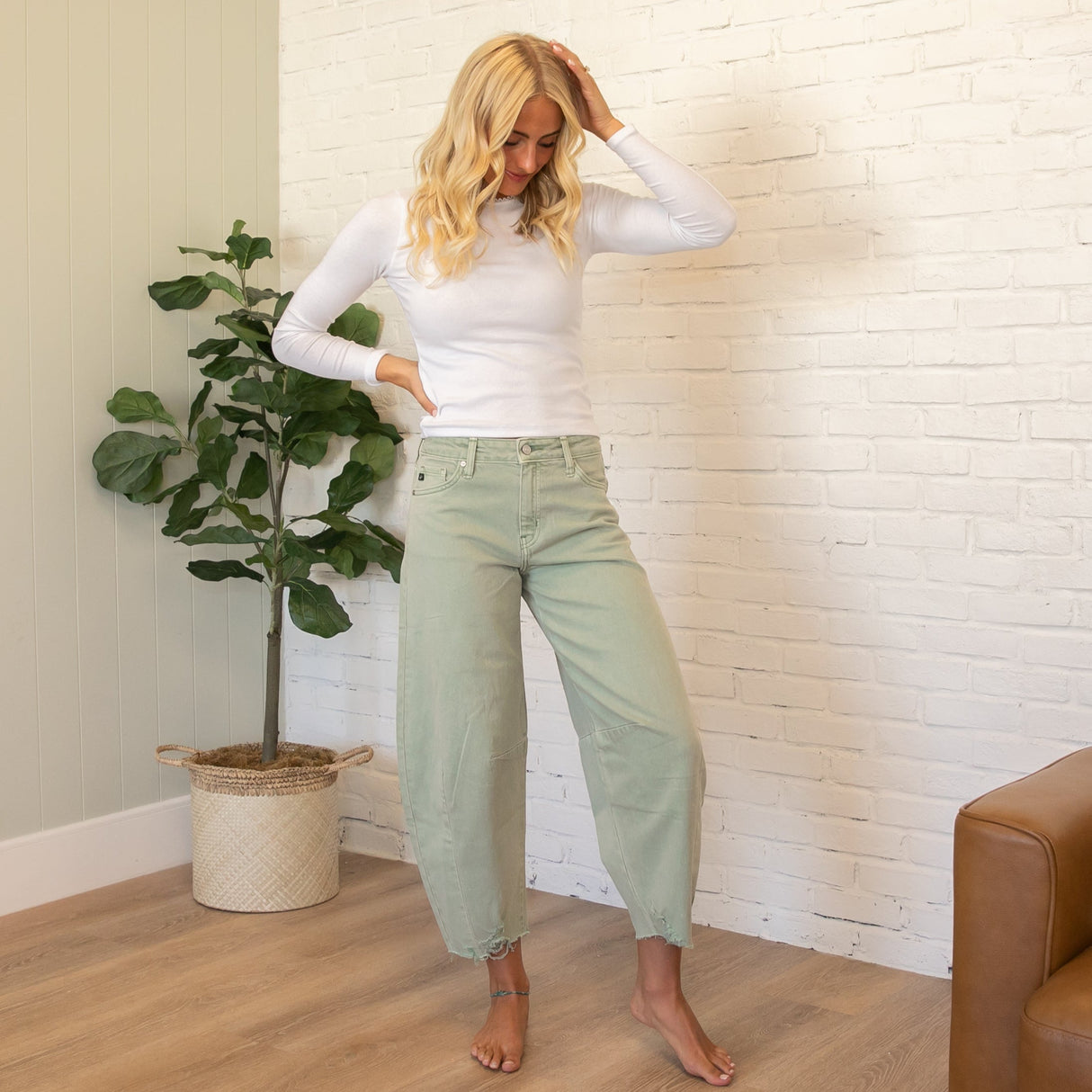 KanCan High Rise Sage Barrel Jeans