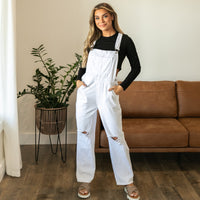 KanCan White 90s Overalls