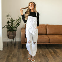 KanCan White 90s Overalls