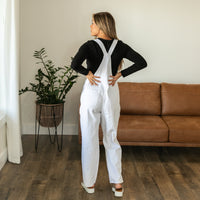 KanCan White 90s Overalls