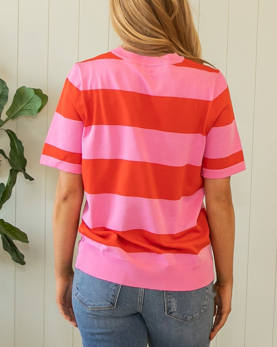Pam Knit Top - Bright Pink