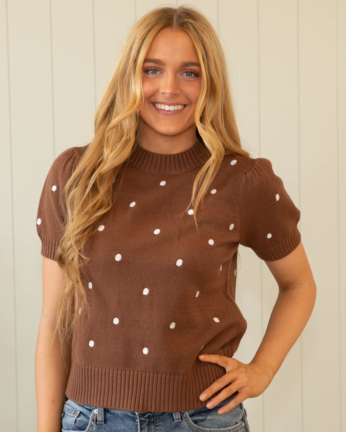 Kelly Knit Top - Chestnut