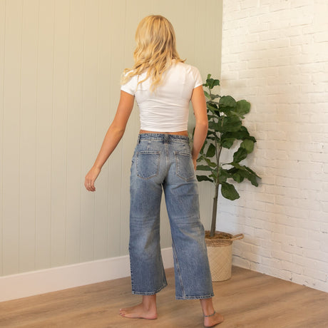 KanCan Mid Rise Loose Fit Medium Wash Jeans