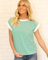 Tori Striped Top - Green