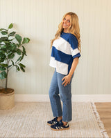 Jana Colorblock Top - Navy