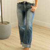 Risen High Rise Cuffed Jeans