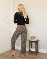 Risen Mid Rise Crop Leopard Jeans