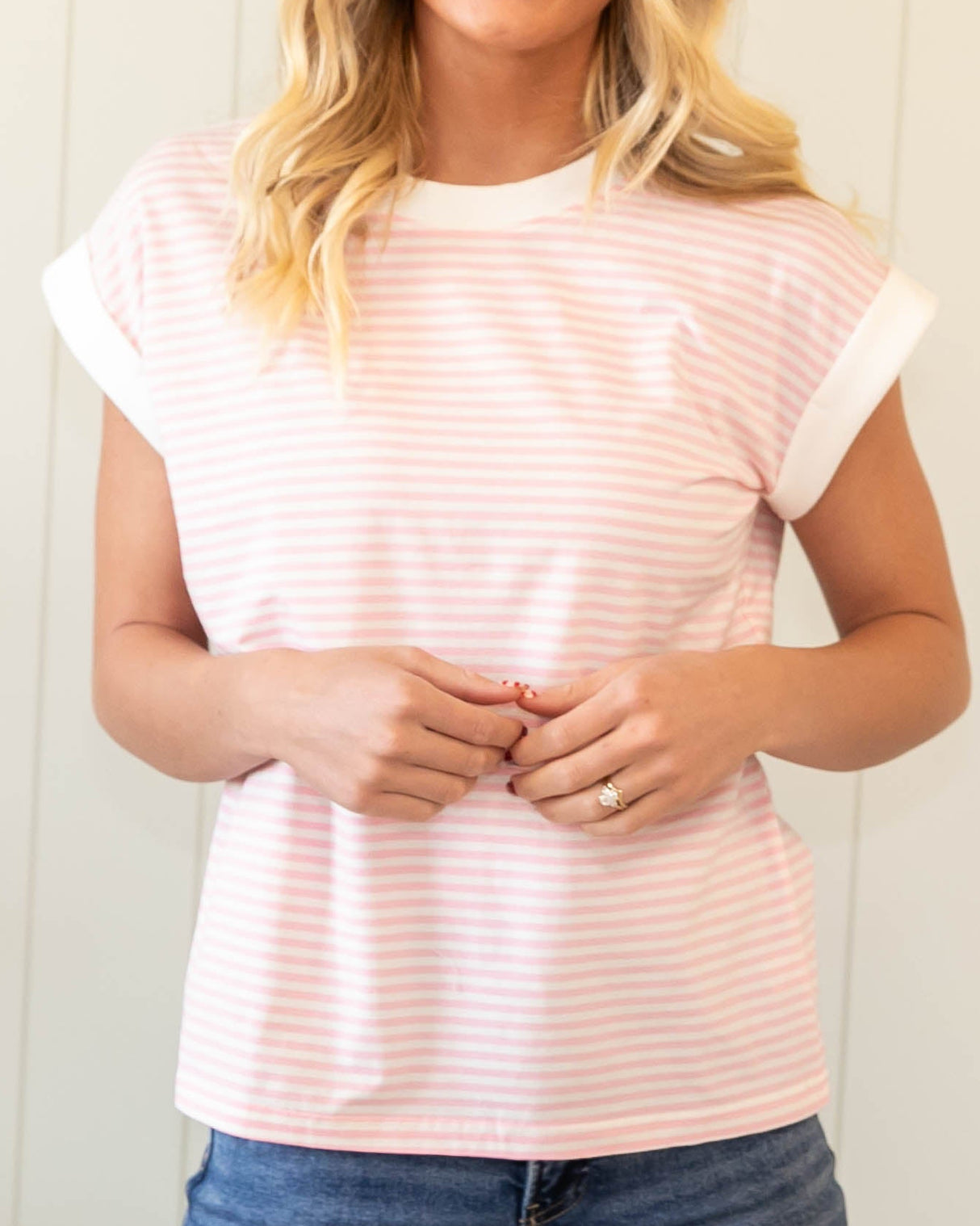 Tori Striped Top - Pink