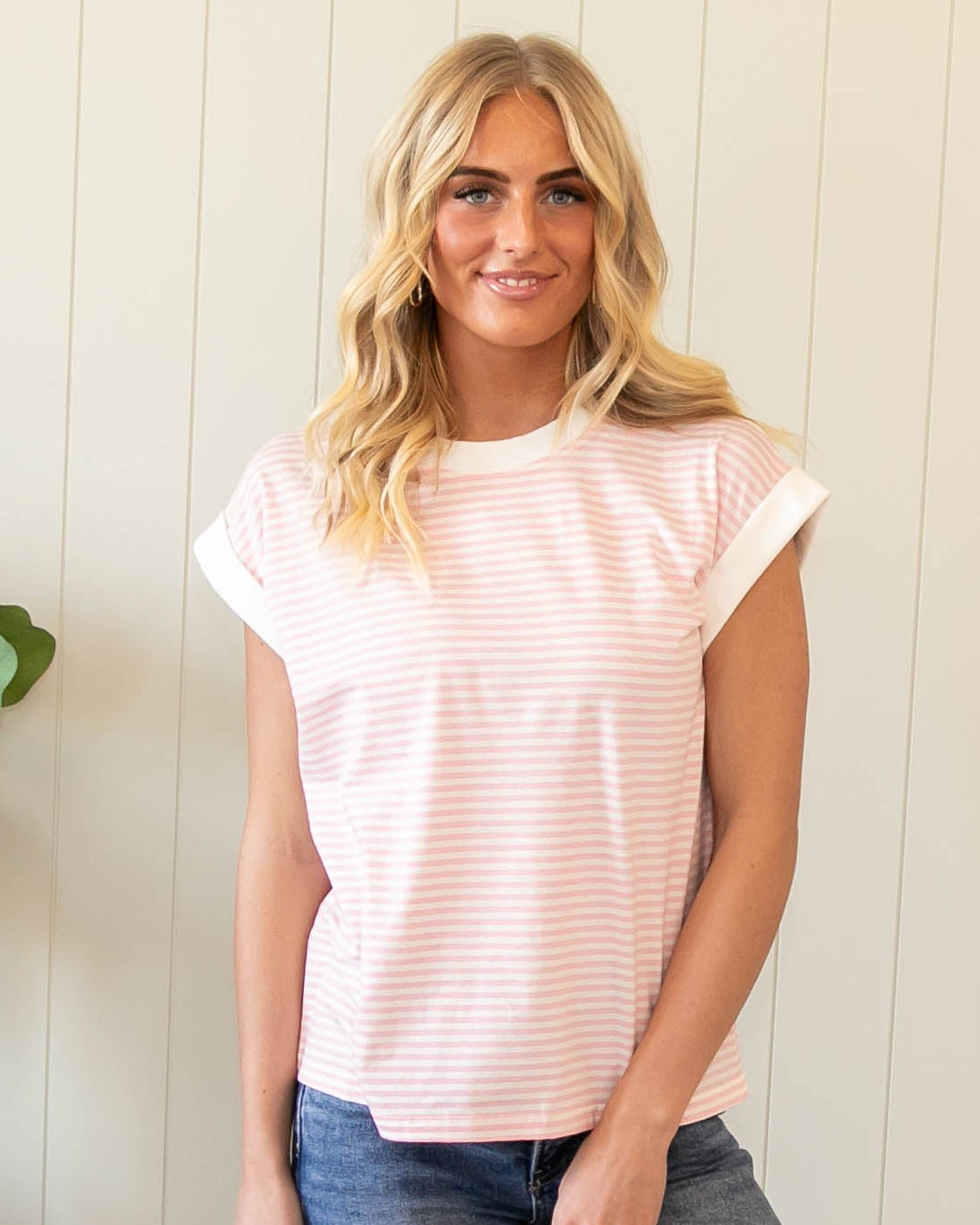 Tori Striped Top - Pink