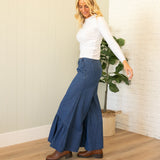 KanCan Ultra High Rise Ruffle Hem Dark Wash Jeans