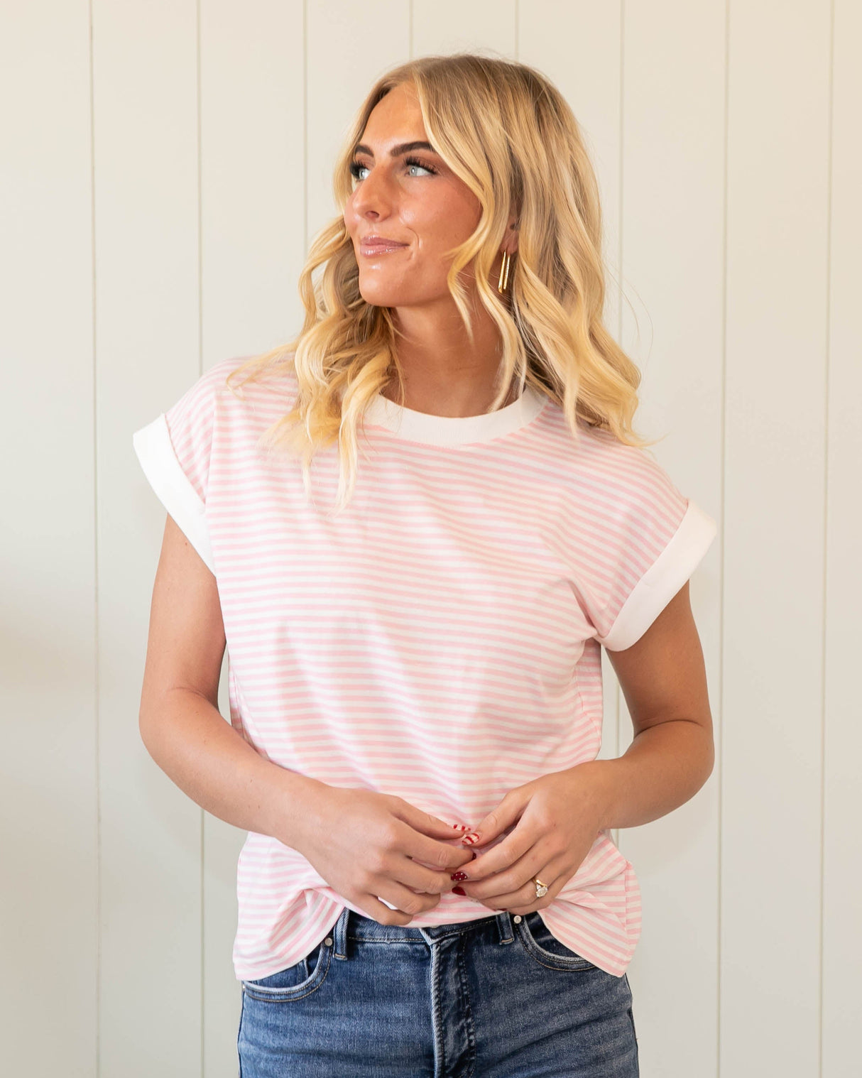 Tori Striped Top - Pink