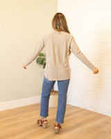 Jenna Waffle Top - Tan