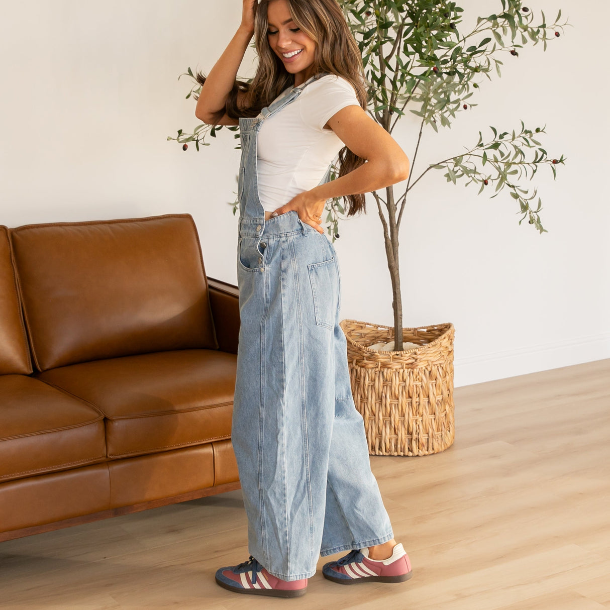 Vintage Denim Barrel Overalls