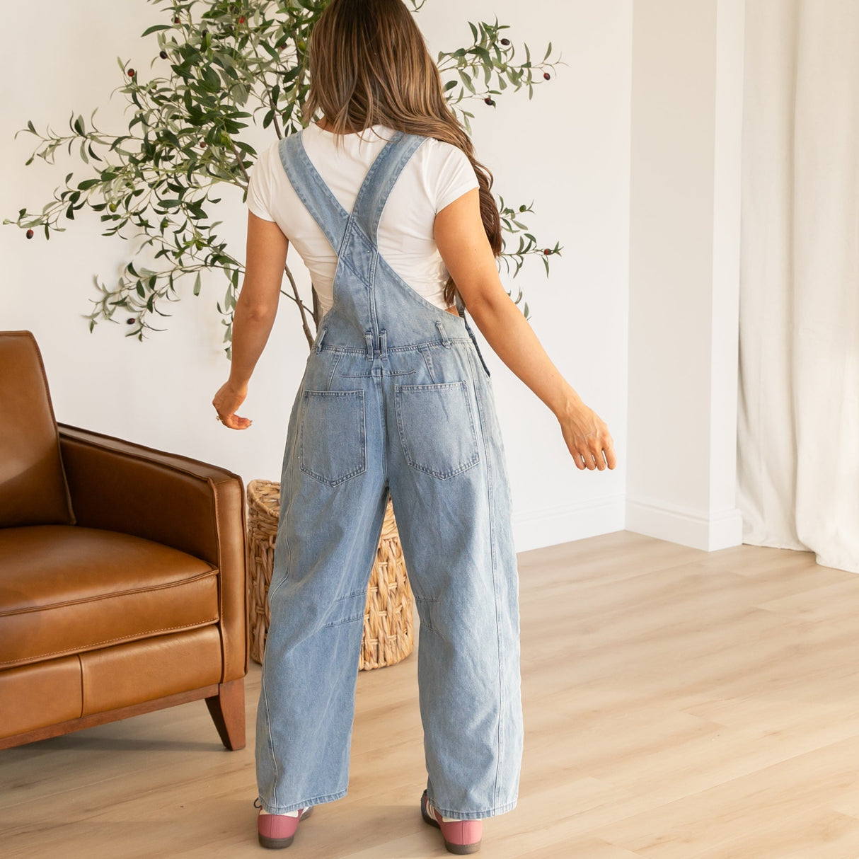 Vintage Denim Barrel Overalls