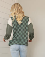 Sway Checkered Top - Olive
