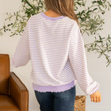 Lilac Striped Top