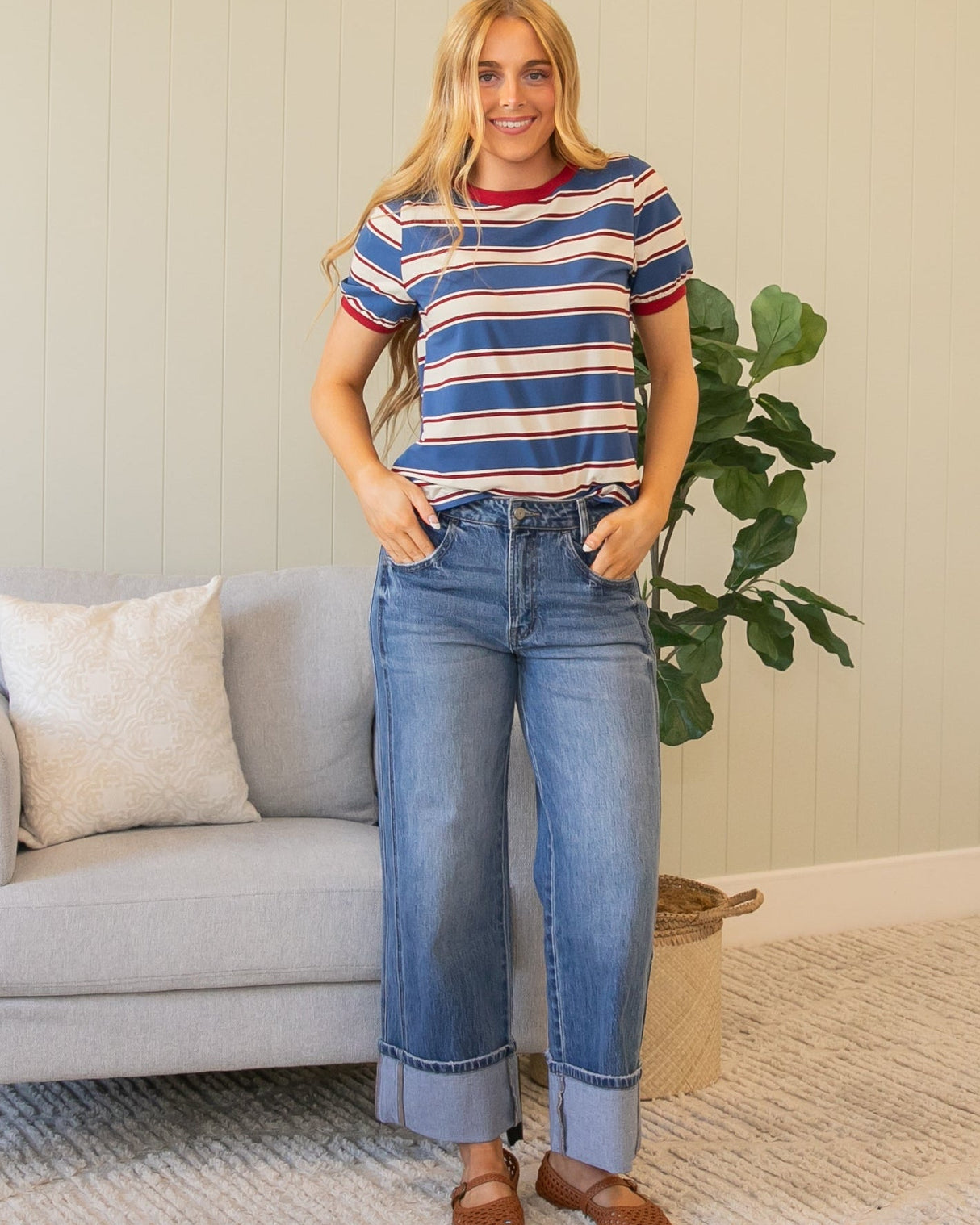 Polson Top - Navy