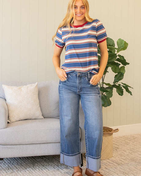 Polson Top - Navy