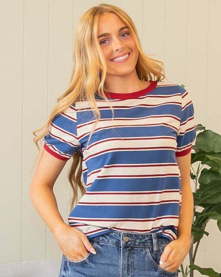 Polson Top - Navy
