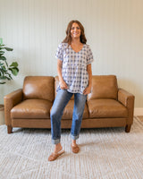 Maeve Top - White/Navy