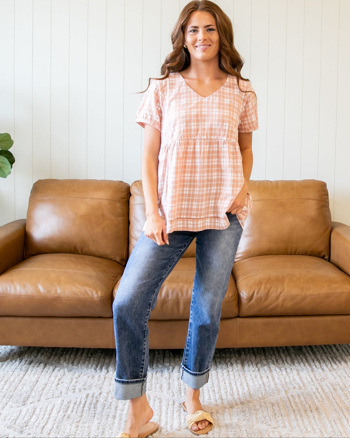 Maeve Top - Cream/Peach