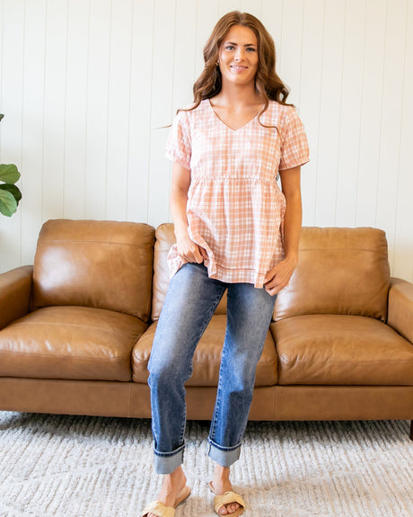 Maeve Top - Cream/Peach