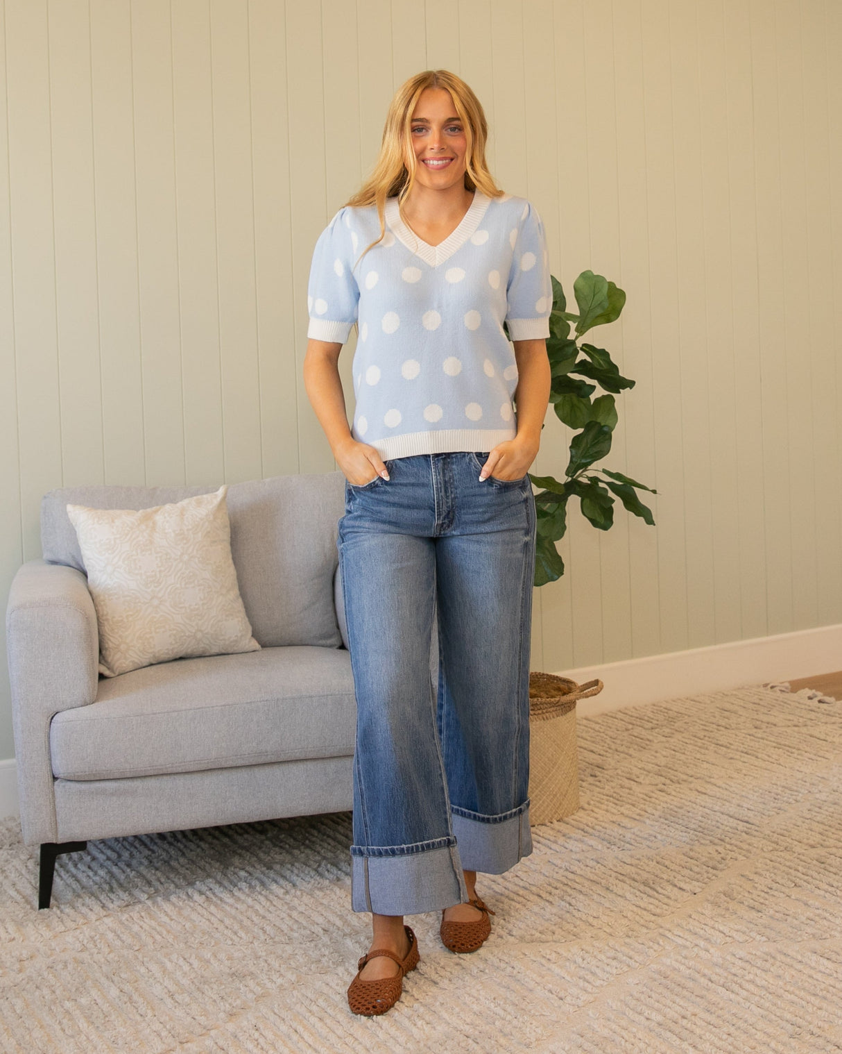 Mia Top - Light Blue