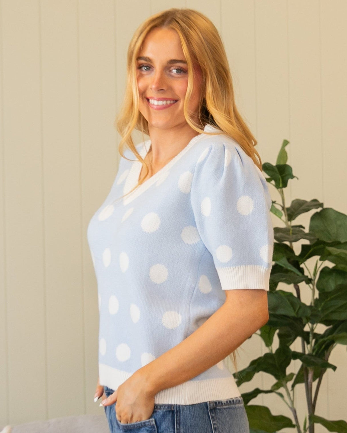 Mia Top - Light Blue