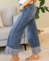 Vervet Flying Monkey Cuffed Wide Leg Jeans