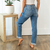 KanCan High Rise Cuffed Slim Straight Jeans