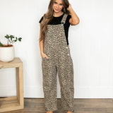 Leopard Barrel Overalls