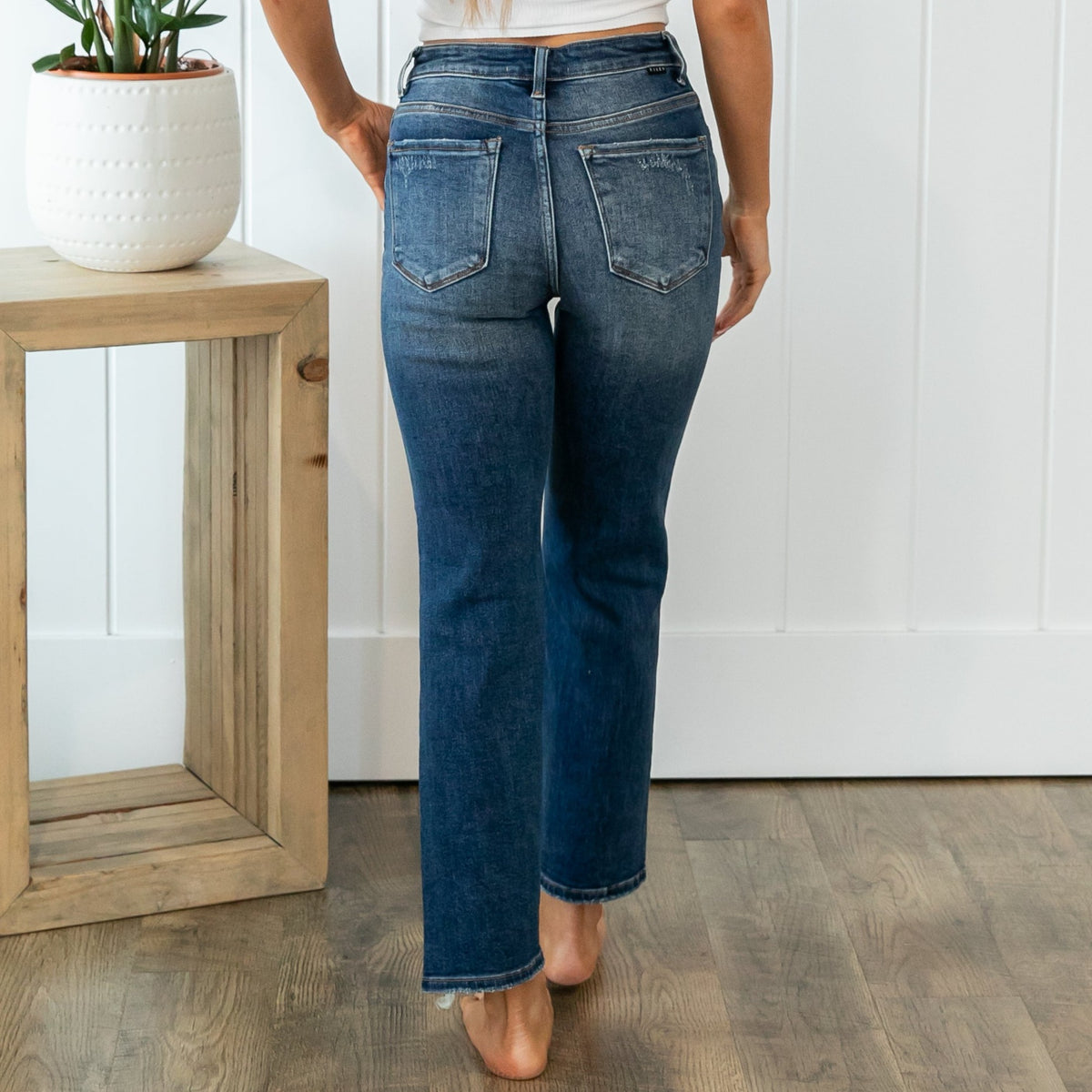 Risen High Rise Ankle Flare Jeans