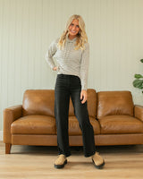 KanCan High Rise Wide Leg Black Jeans