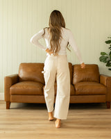 KanCan Cream Carpenter Barrel Jeans