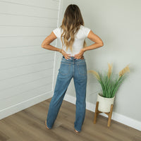 Judy Blue Medium Wash High Waisted Classic Straight Fit Jeans