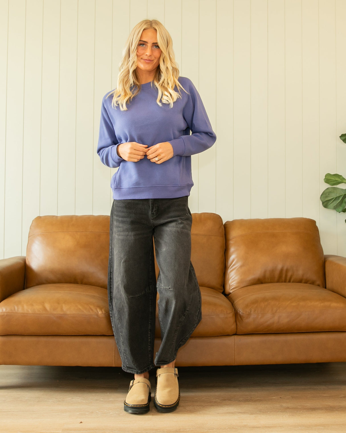 KanCan High Rise Black Barrel Jeans